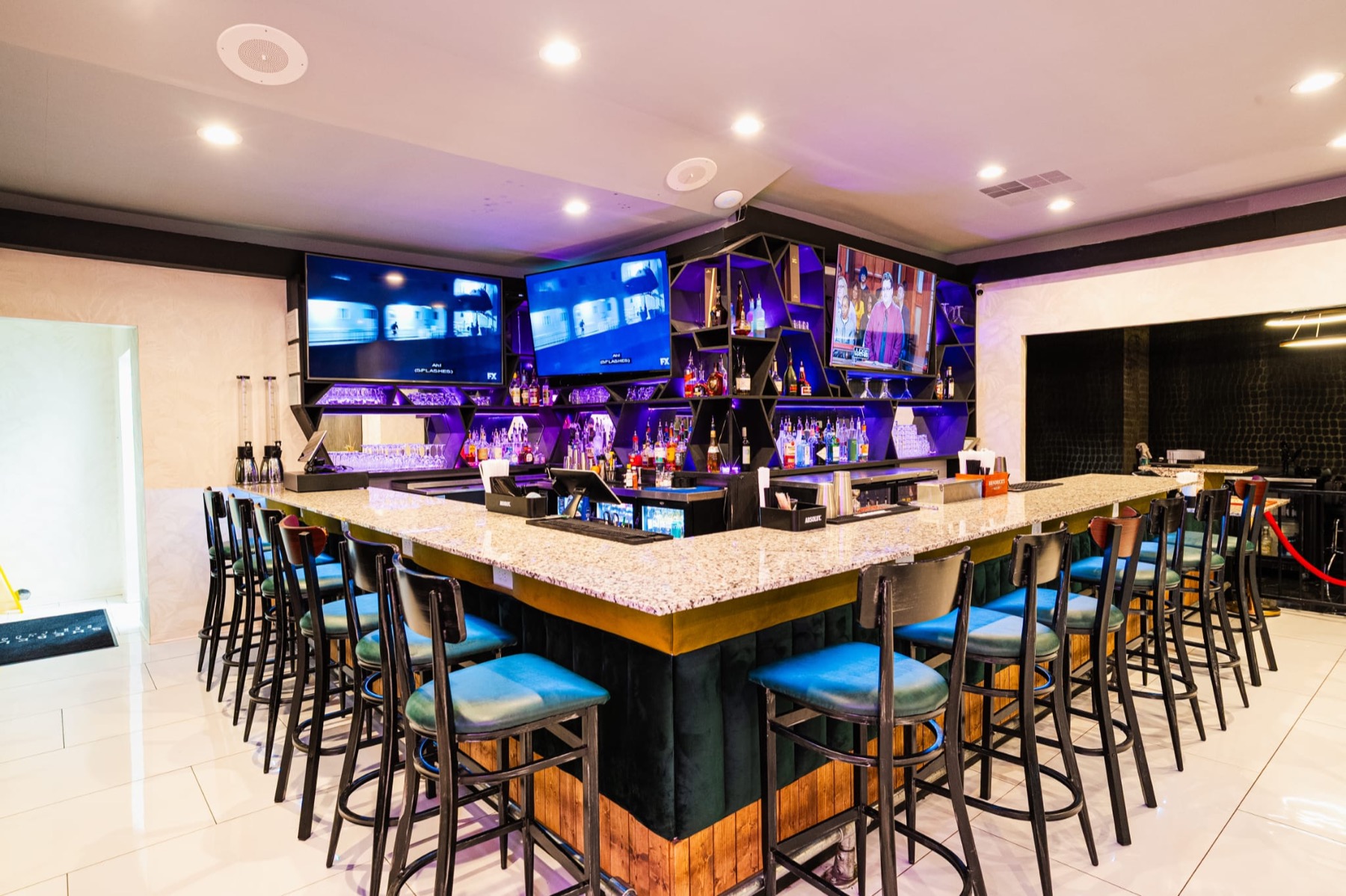 The bar and dining room inside Shebelle